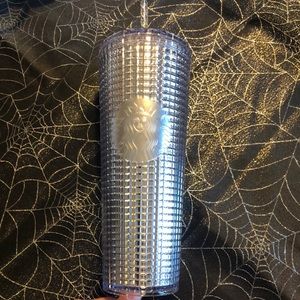 Starbucks Holiday Silver Gray Rhinestone Tumbler Halloween